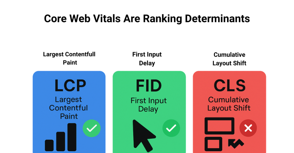 core web vitals are ranking determinants
