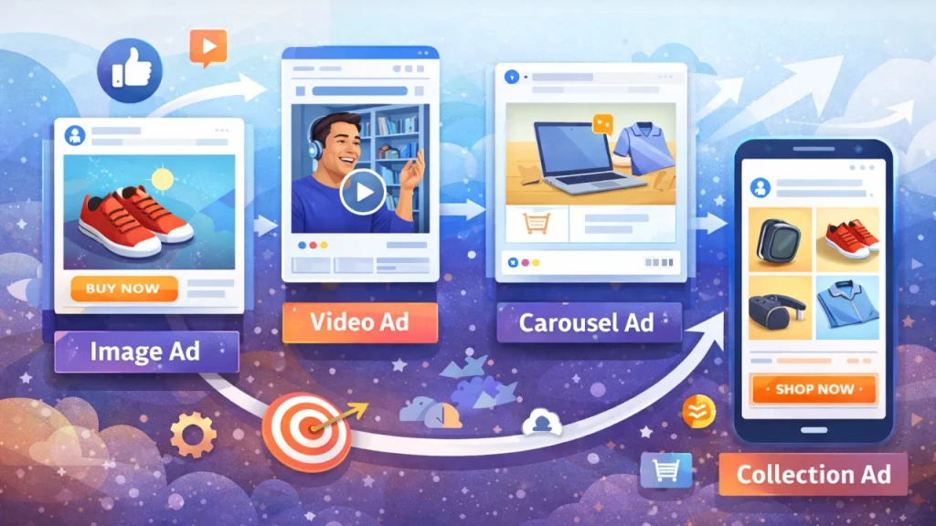 types of facebook ads